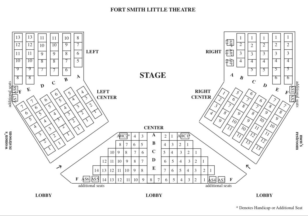 Seating Chart - Fort Smith Little Theatre